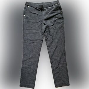 Anne Klein charcoal herringbone ankle length trousers, size 4